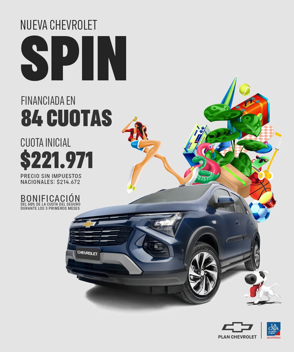 Chevrolet Spin: versatilidad y comodidad para toda la familia.